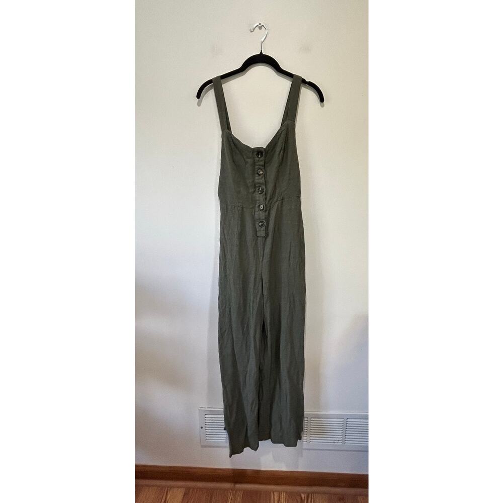 Wild Fable green jumpsuit size XS wide leg adjustable straps